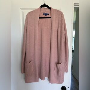 Apt. 9 Pink Cardigan Sweater with Ribbed Detailing
